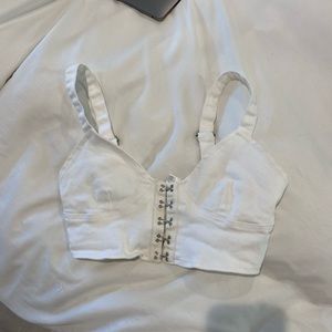 For Love and Lemons White hook and eye top